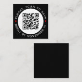 Schwarz-weißer QR-Code UAWG grenzt an Rotherzen Begleitkarte (Vorne/Hinten)