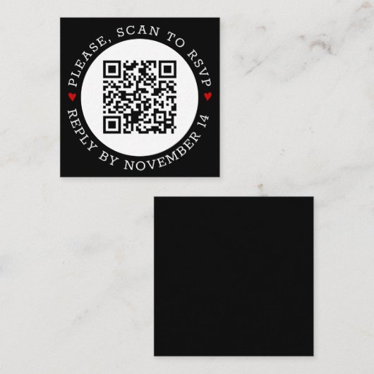 Schwarz-weißer QR-Code UAWG grenzt an Rotherzen Begleitkarte (Vorne/Hinten)