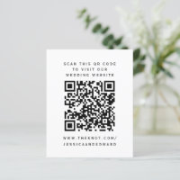 Schwarz-weißer QR Scan Code Unsere Website Chic