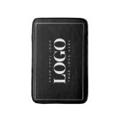 Schwarz-weißer Rahmen für Minimalistisches Firmenl Badematte (Vorderseite Vertikal)