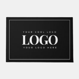 Schwarz-weißer Rahmen für Minimalistisches Firmenl Fußmatte