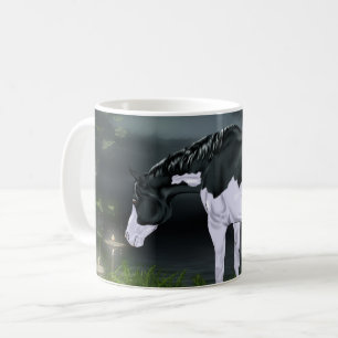 Schwarz-weißer Rahmen Overo Paint Horse Western Ar Kaffeetasse