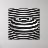 Schwarz-weißer Raum Kalidaskop Leinwanddruck (Vorderseite)