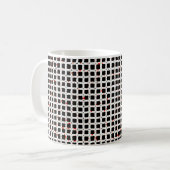 Schwarz-weißer Red Pattern Chic Kaffeetasse (Vorderseite Links)