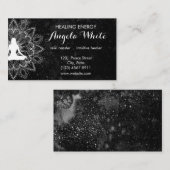 Schwarz-weißer Reiki Master Healer Yoga Instructor Visitenkarte (Vorne/Hinten)