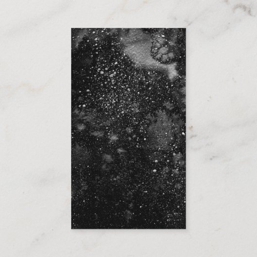 Schwarz-weißer Reiki Master Healer Yoga Instructor Visitenkarte (Rückseite)