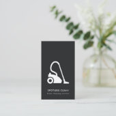 SCHWARZ-WEISSER REINIGERER REINIGUNGSDIENST VISITENKARTE (Stehend Vorderseite)