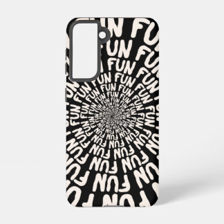 Schwarz-weißer Retro-Groovy Spaß konzentrischen Kr Samsung Galaxy Hülle