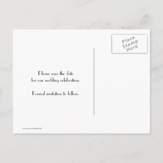 Schwarz-weißer rosa französischer Eiffelturm Save  Ankündigungspostkarte (Rückseite)