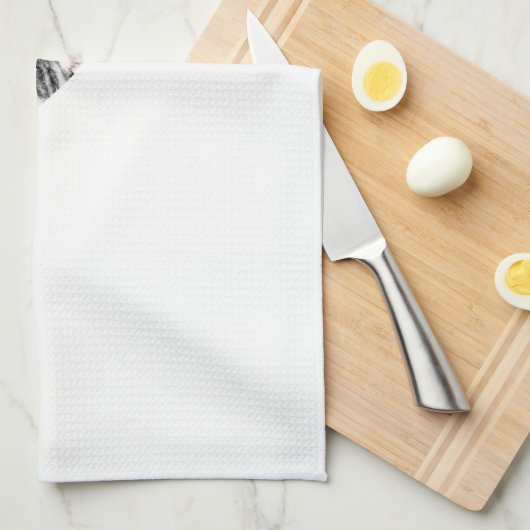 Schwarz-weißer Rosen-Goldmarmor-geometrische Geschirrtuch (Viertel Falte)