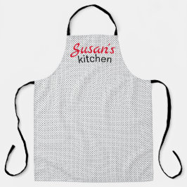 Schwarz-weißer roter Diagonal gepunkteter Streifen Schürze