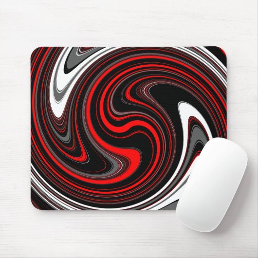 Schwarz-weißer Roter Farbring Mousepad (Mit Mouse)