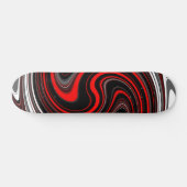 Schwarz-weißer Roter Farbring Skateboard (Horizontal)