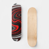 Schwarz-weißer Roter Farbring Skateboard (Vorderseite)