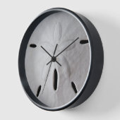 Schwarz-weißer Sandstrand Sommer Uhr (Winkel)