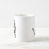 Schwarz-weißer Schädel Kaffeetasse (Mittel)