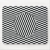 Schwarz-weißer Schaltkreis für optische Illusion Mousepad (Vorne)