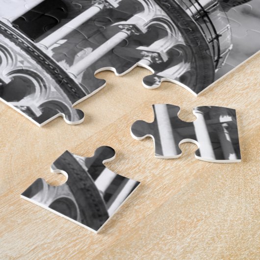 Schwarz-weißer Schießstand von Pisa Italien Puzzle (Seite)