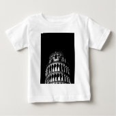 Schwarz-weißer Schießturm von Pisa Italien Baby T-shirt (Vorderseite)