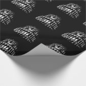 Schwarz-weißer Schießturm von Pisa Italien Geschenkpapier (Ecke)