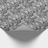 Schwarz-weißer Schießturm von Pisa Italien Geschenkpapier (Ecke)