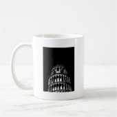 Schwarz-weißer Schießturm von Pisa Italien Kaffeetasse (Links)