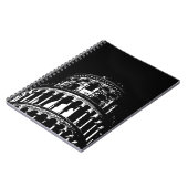 Schwarz-weißer Schießturm von Pisa Italien Notizblock (Linke Seite)