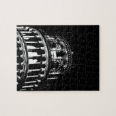 Schwarz-weißer Schießturm von Pisa Italien Puzzle (Horizontal)
