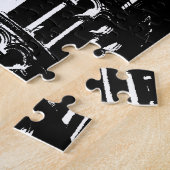 Schwarz-weißer Schießturm von Pisa Italien Puzzle (Seite)