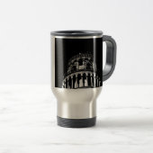 Schwarz-weißer Schießturm von Pisa Italien Reisebecher (VorderseiteRechts)
