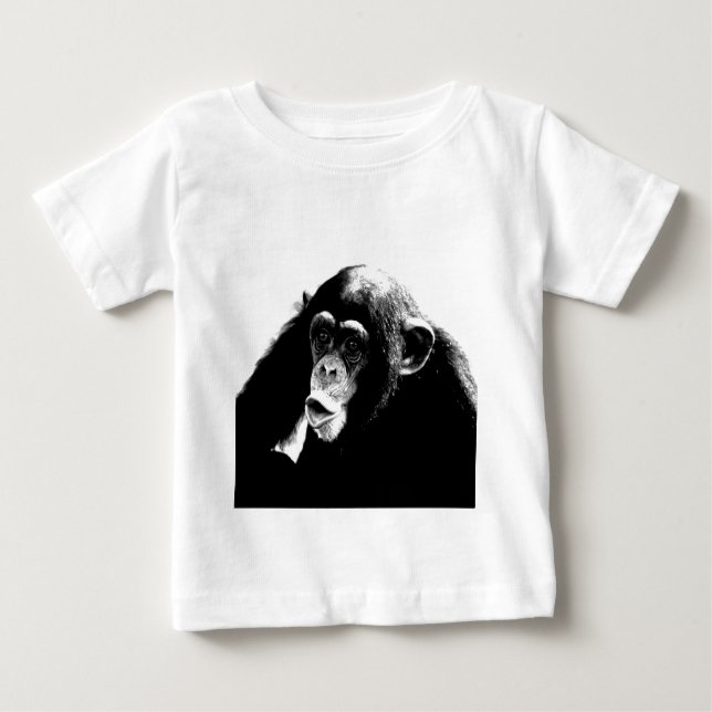 Schwarz-weißer Schimpanse Baby T-shirt (Vorderseite)