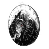 Schwarz-weißer Schimpanse Dartscheibe (Vorderseite rechts)