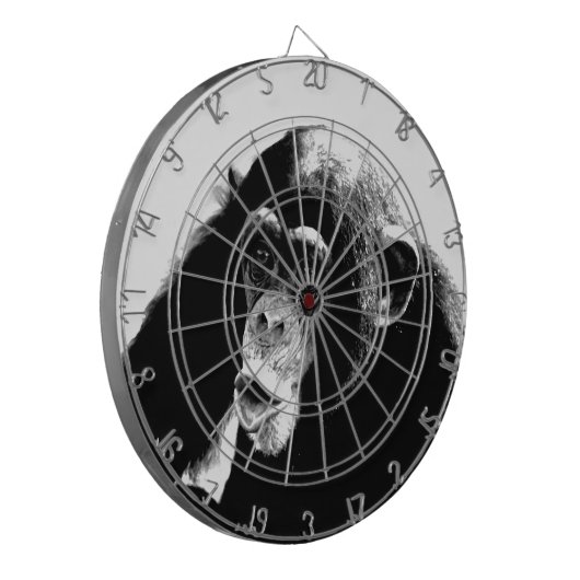 Schwarz-weißer Schimpanse Dartscheibe (Vorderseite Links)