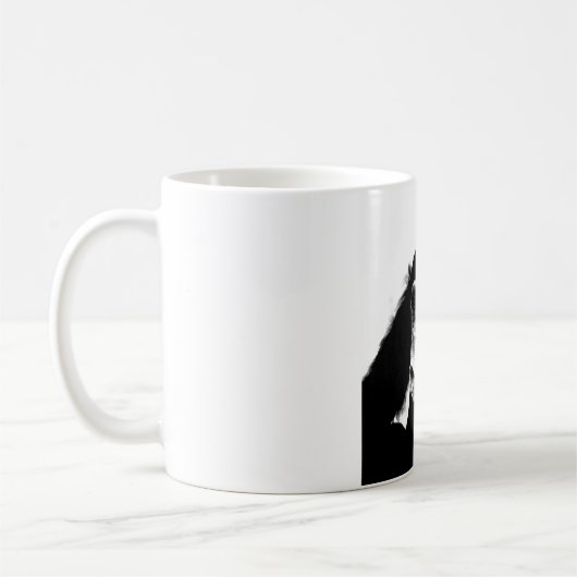 Schwarz-weißer Schimpanse Kaffeetasse (Links)