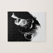 Schwarz-weißer Schimpanse Puzzle (Horizontal)