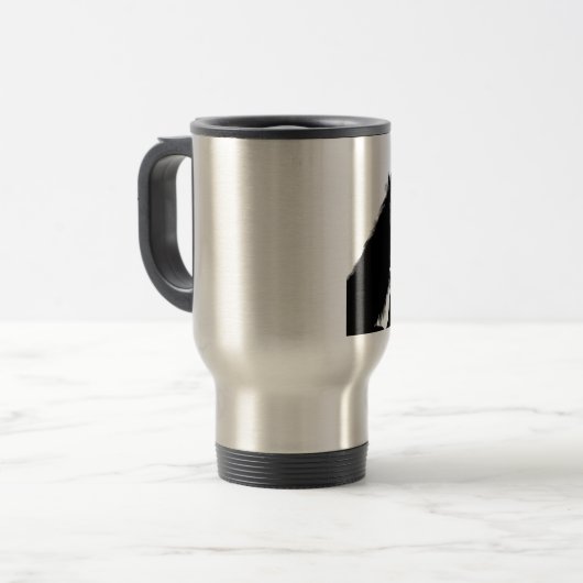 Schwarz-weißer Schimpanse Reisebecher (Vorderseite Links)