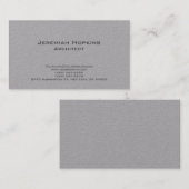 Schwarz-weißer Schlichter Architekt Premium Gray Visitenkarte (Vorne/Hinten)
