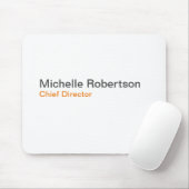 Schwarz-weißer Schlichter Minimalistischer Name hi Mousepad (Mit Mouse)