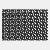 Schwarz-weißer Schnee im Winter Geschenkpapier Set (Vorderseite)