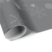 Schwarz-weißer Schneeflocken Weihnachten Geschenkpapier (Rolleneckpunkt)