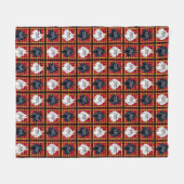 Schwarz-weißer schottischer Terrier Scottie Dog De Fleecedecke (Vorderseite (Horizontal))