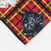 Schwarz-weißer schottischer Terrier Scottie Dog De Fleecedecke (Ecke)