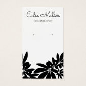 Schwarz-weißer Schriftart mit Blumenschrift (Vorderseite)