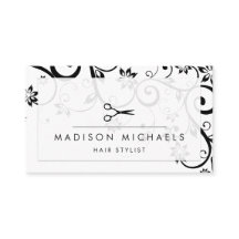 Schwarz-weißer Scissenhair Stylist Salon