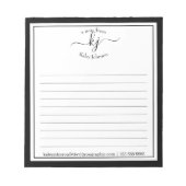 Schwarz-weißer Skriptname | Aus dem Schreibtisch d Notizblock (Vorderseite)