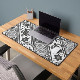 SCHWARZ-WEIßER SOMMER TRIBAL FORMEN & PALMEN SCHREIBTISCHUNTERLAGE