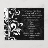 Schwarz-weißer Springbrunnen Party wirbeln Flyer (Hinten)