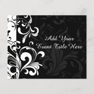 Schwarz-weißer Springbrunnen Party wirbeln Flyer