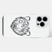 Schwarz-weißer Stammesbär iPhone Hülle (Rückseite (Horizontal))