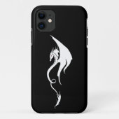 Schwarz-weißer Stammesdrache Case-Mate iPhone Hülle (Rückseite)